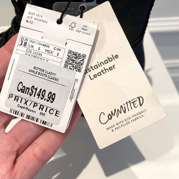 Brand new MANGO Leather & Faux Leather Combat Boots - Picture 7 of 7